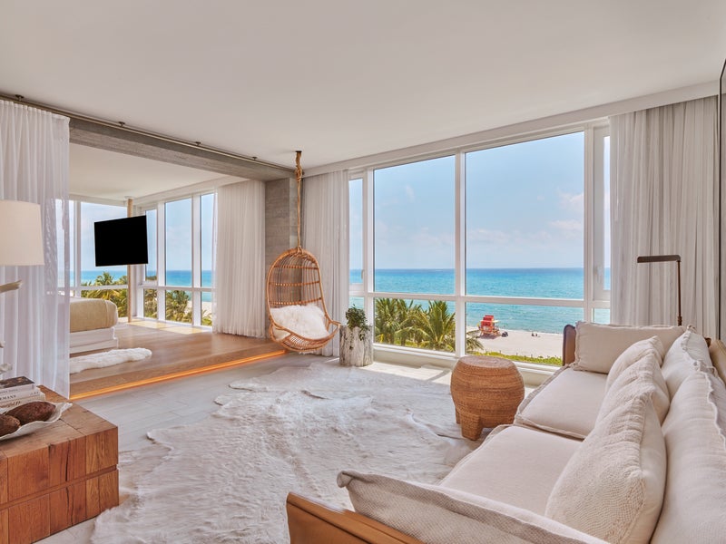 Hotel room with ocean view