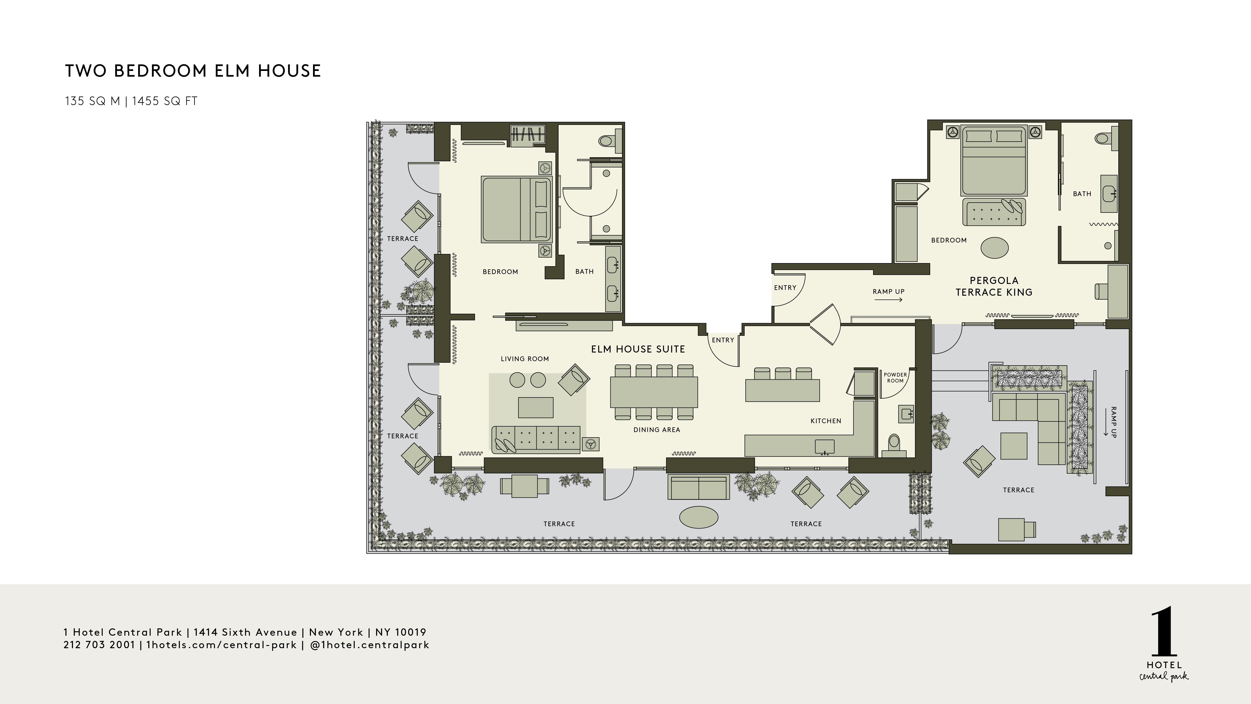 Casa de olmo de dos dormitorios