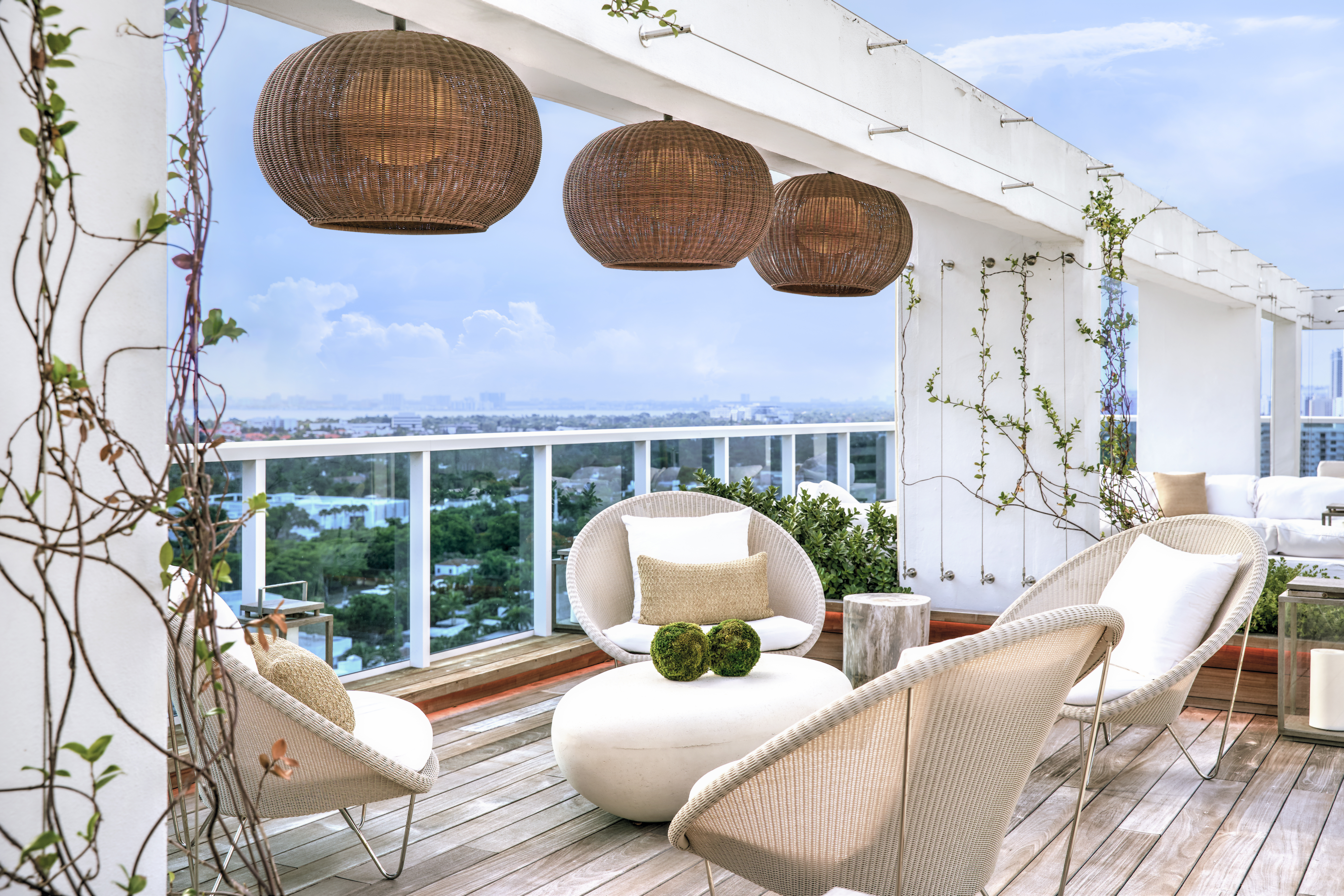 Outdoor terrace seating area