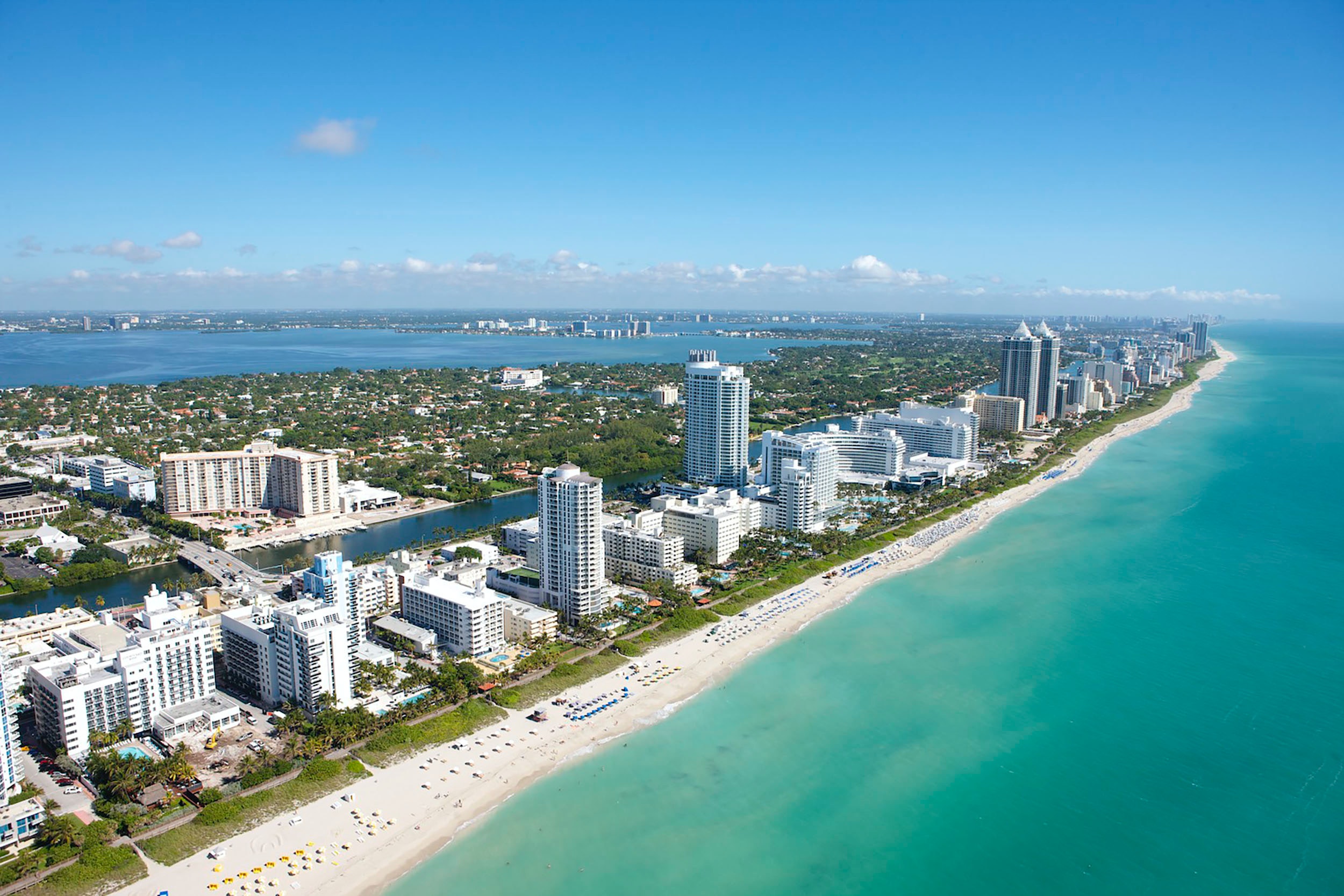 Birds eye view of a beach