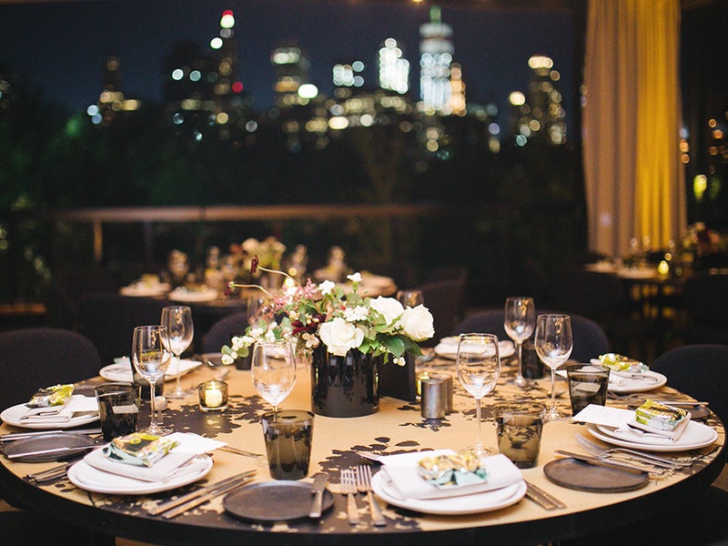 Table with wedding decor