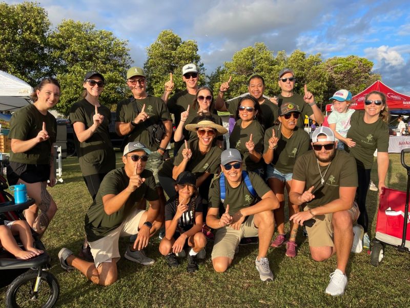 Group of volunteers posing for a photo