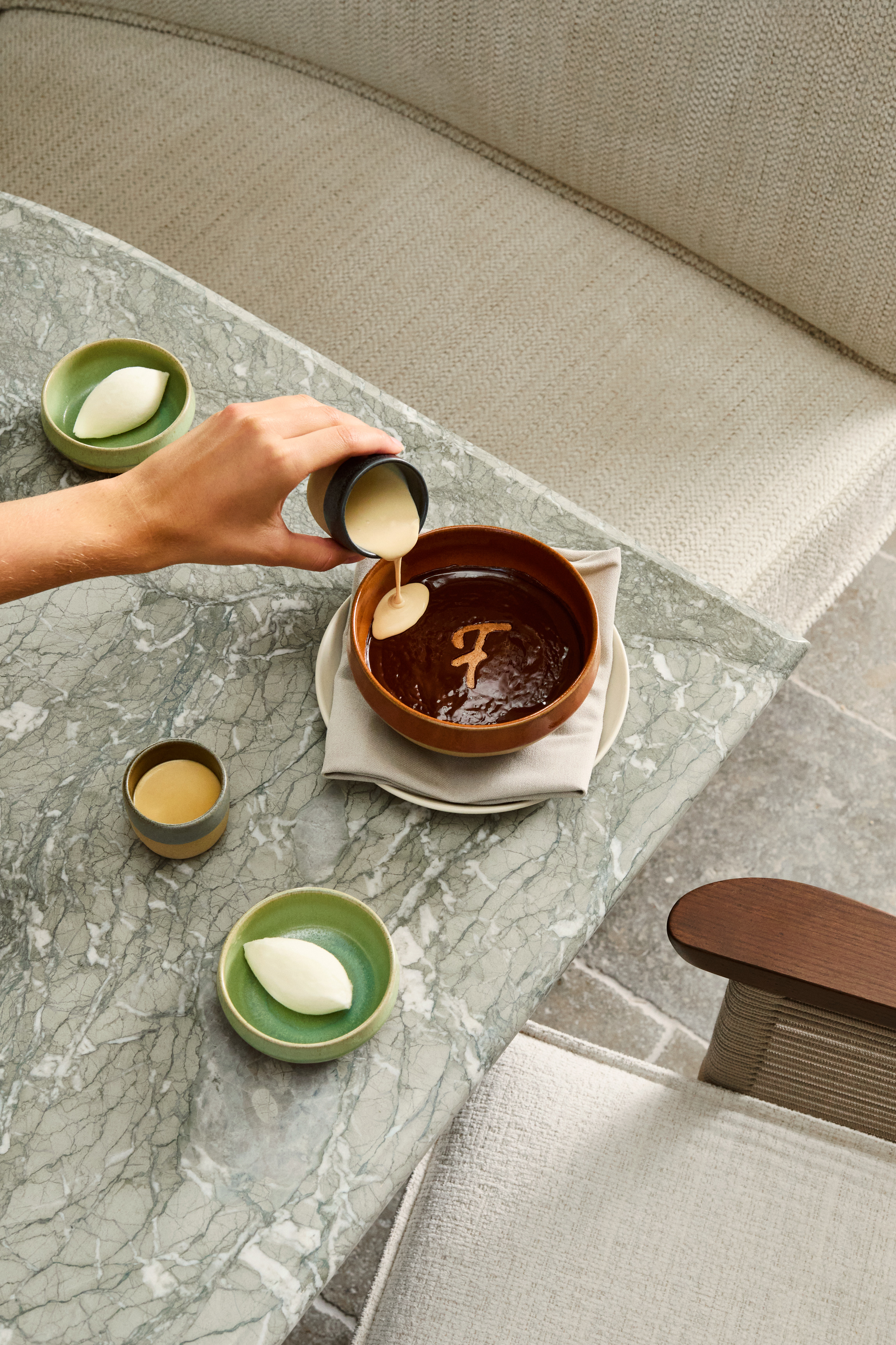 Baked chocolate mousse