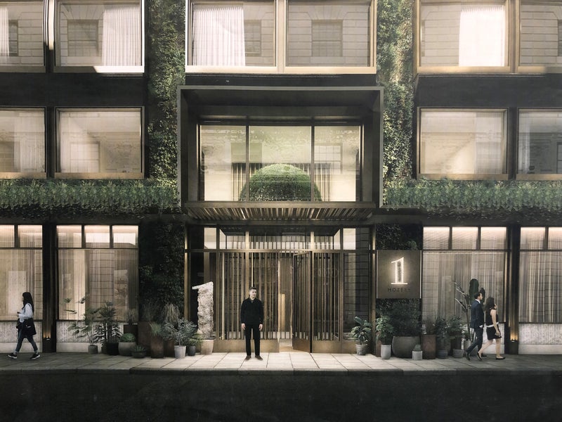 Rendering of the 1 Hotel Mayfair entrance