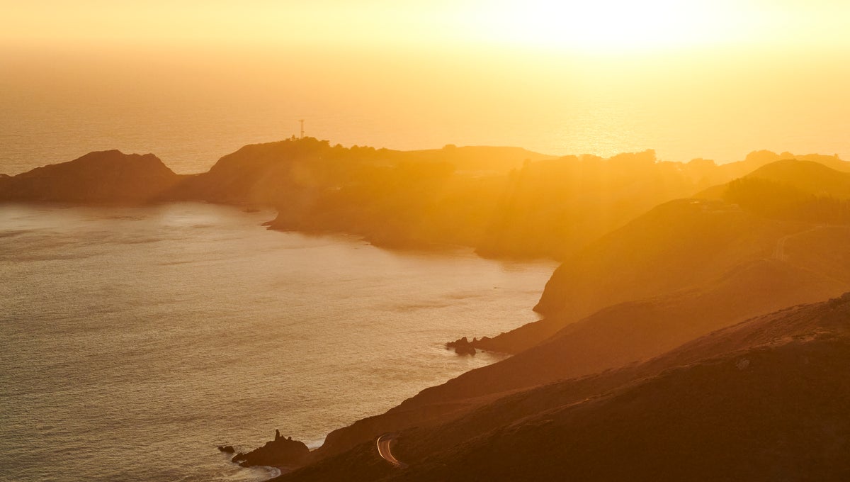 Coastline at sunset