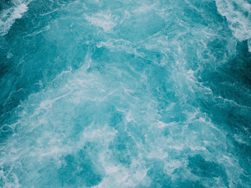 Water quickly flowing