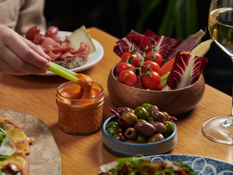 View of appetizers