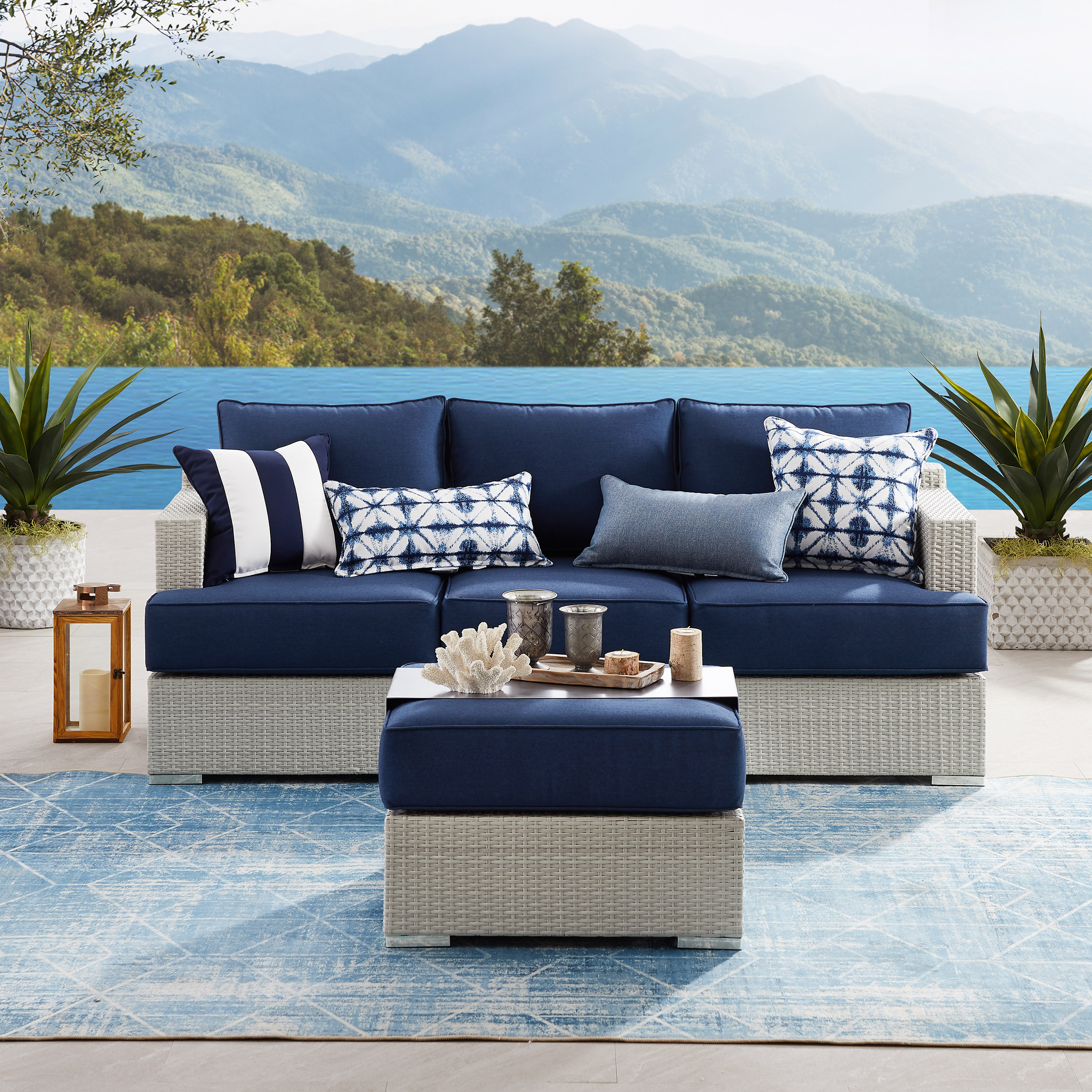 Milano 4piece Patio Sectional Conversation Set Costco
