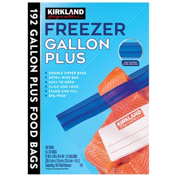 Kirkland Signature Gallon Plus Freezer Bags, 192-count Costco