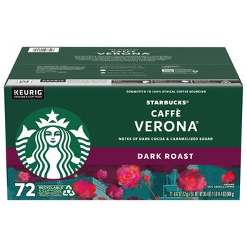 Starbucks Coffee Caffè Verona Dark Roast K-Cup Pod, 72-count | Costco