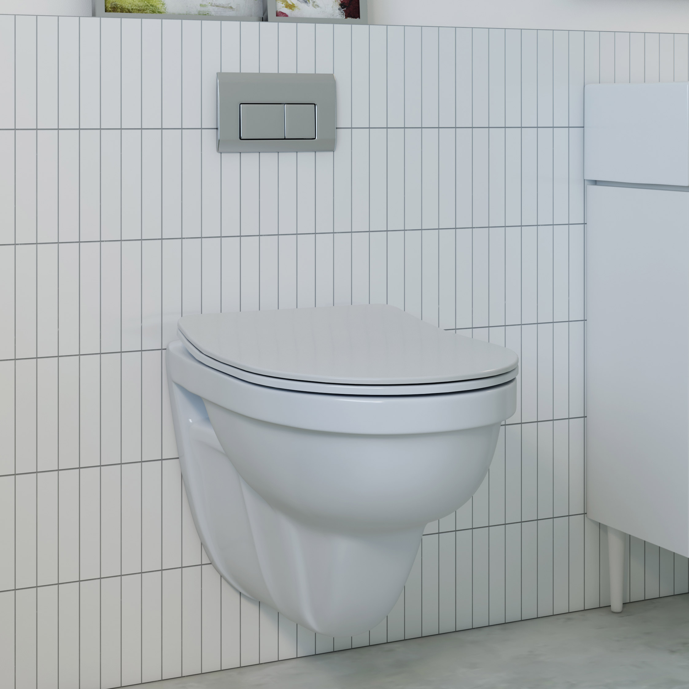 Foremost Wall Hung Dual Flush Toilet with Concealed Tank Costco