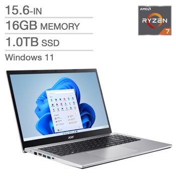 Acer Aspire 3 15.6-in Laptop, Ryzen 7 5700U – 16GB RAM, 1TB SSD
