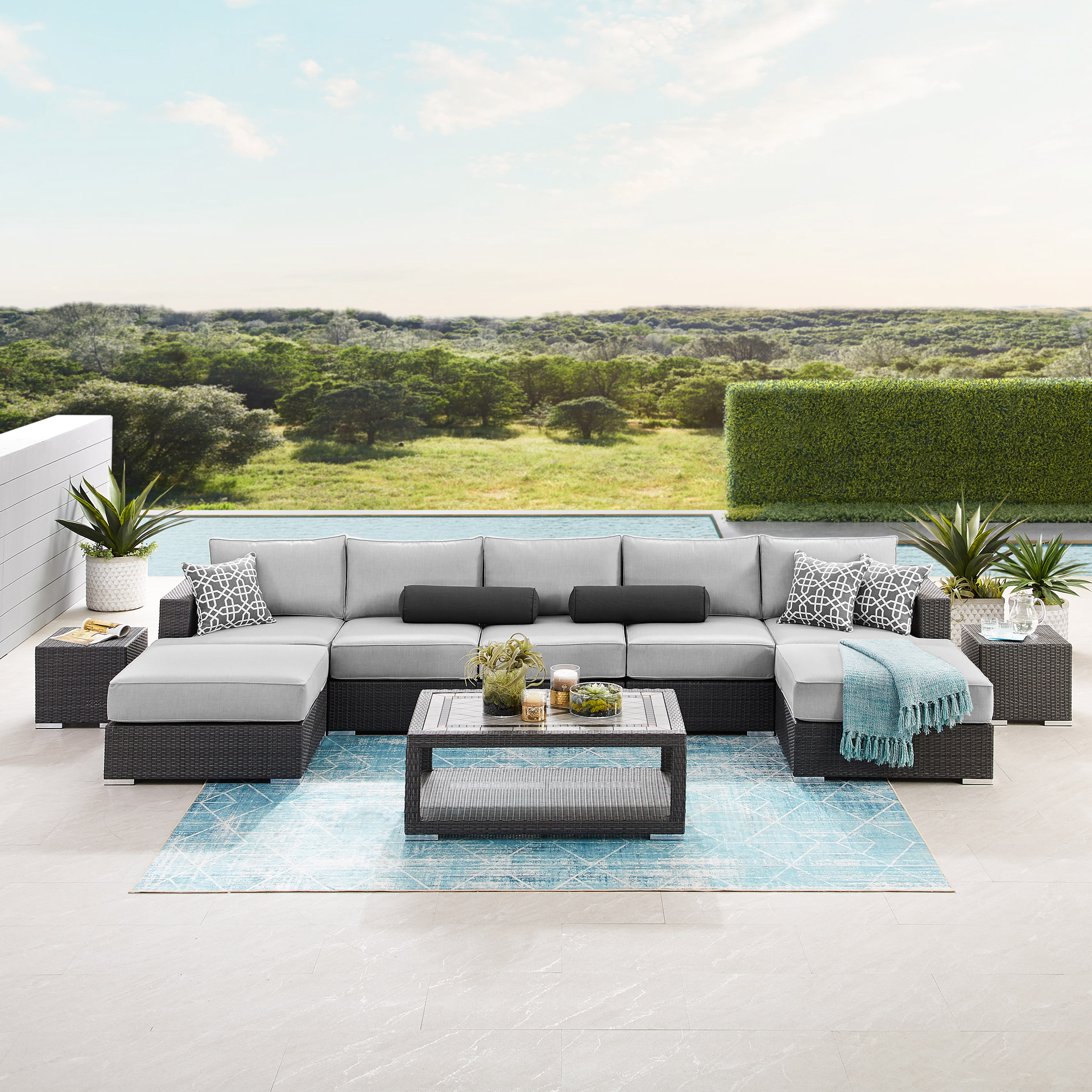 Niko 10piece Patio Sectional Conversation Set Costco