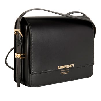 美品 定価20万以上◇BURBERRY Grace レザーショルダーバッグ ブラック 斜めがけ 保存袋付 レディース バーバリー  グレース イタリア製 美品 定価20万以上◇BURBERRY Grace レザーショルダーバッグ ブラック