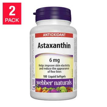 webber naturals Astaxanthin 6 mg, 2 x 100 Softgels