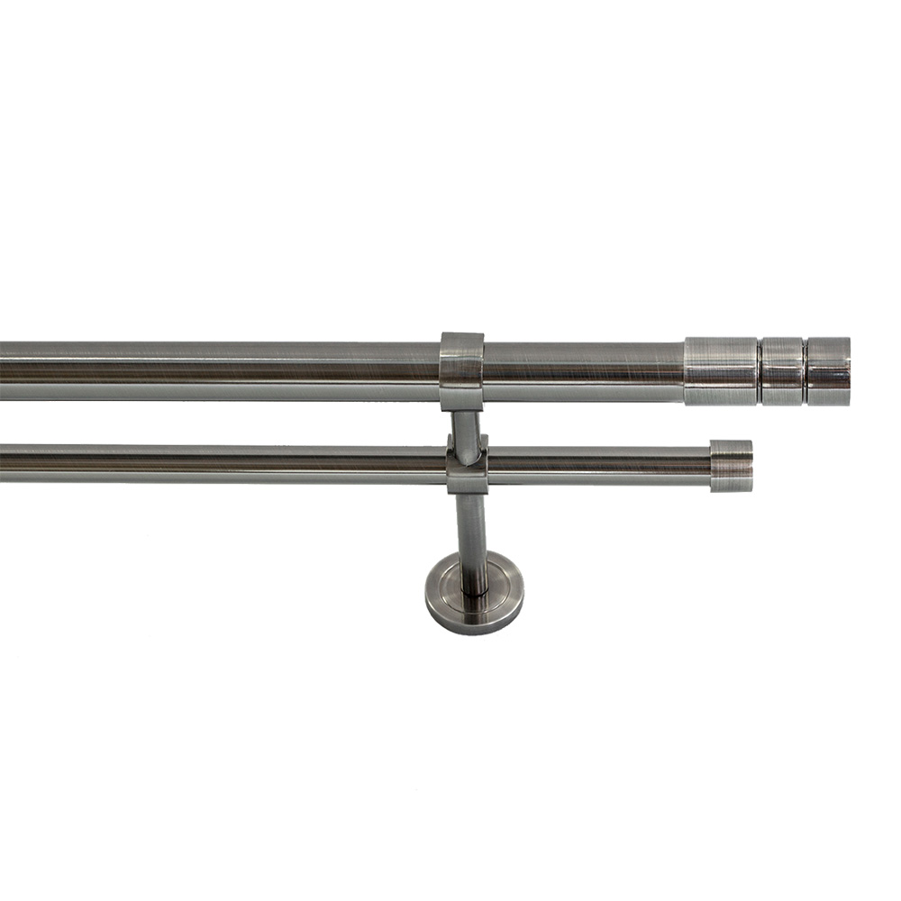 Lite Out Lucca Steel Drapery Double Rod Set Costco