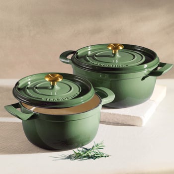 Tramontina 4-quart & 6-quart Enameled Cast Iron Round Dutch Oven, 2-pack