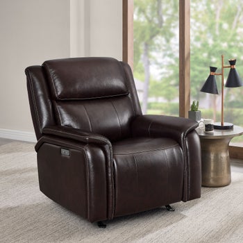 Barcalounger Bryson Leather Power Rocker Recliner with Power