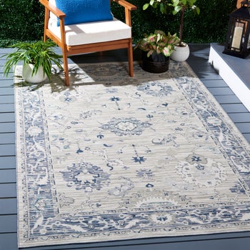 Safavieh Sunrise Collection Azure Indoor/Outdoor Reversible Area
