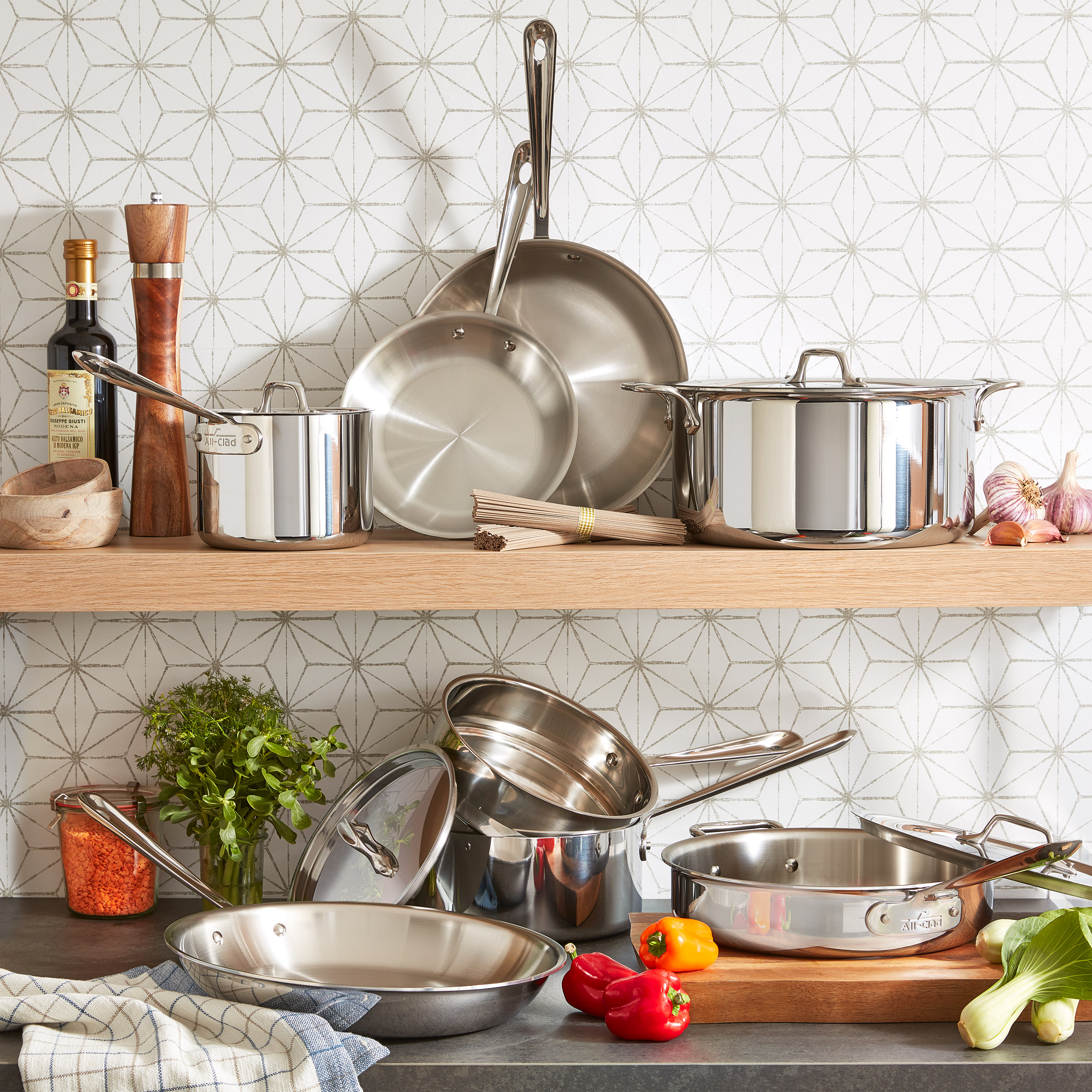 All-Clad d3 12-piece Stainless Steel Cookware Set