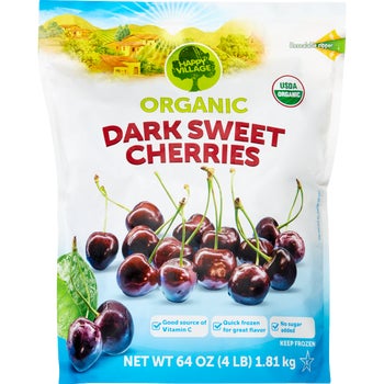 Happy Village Organic Dark Sweet Cherries, 64 oz | Costco