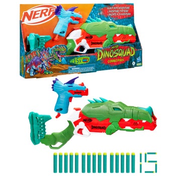 NERF DinoSquad Combo Pack with 15 Nerf Elite Darts