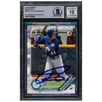 Julio Rodriguez Autographed 2019 1st Bowman Rookie Card #BP-33