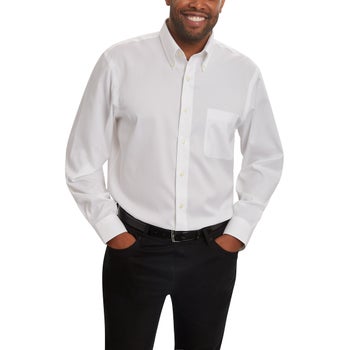 Kirkland Signature Men's Traditional Fit Dress Shirt - Exact Sleeve Length  | Costco