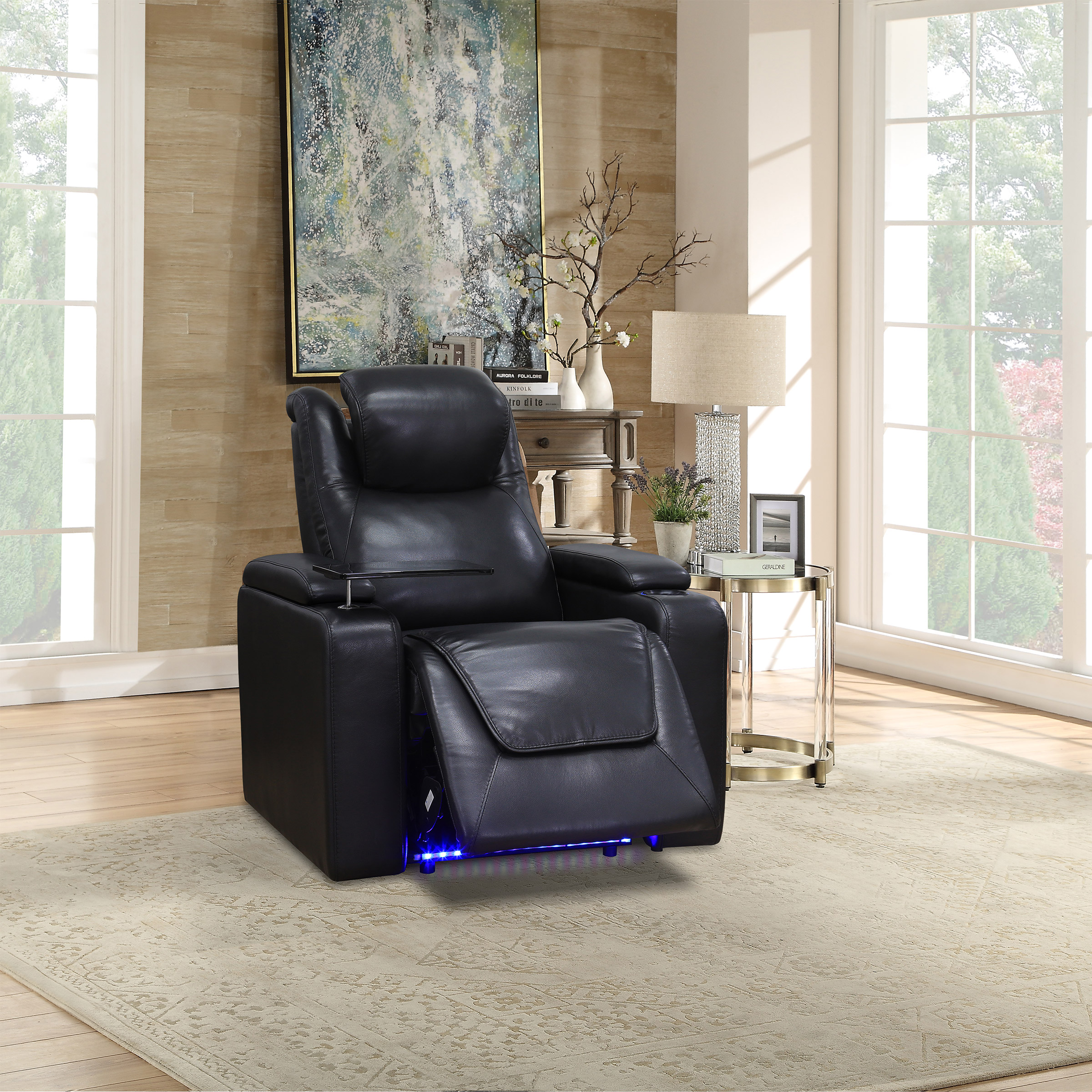 Kingsdown Top Grain Leather Home Theatre Power Recliner Costco