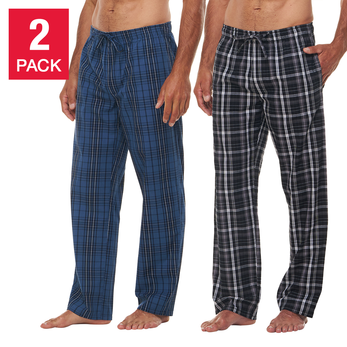 Majestic Men's Cotton Poplin Lounge Pant, 2-pack | Costco