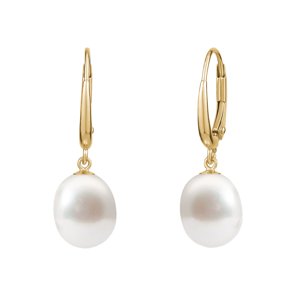 Fresh Water Drop Pearl Earrings In 14K Gold Vermeil, 14K Rose Gold - Foto 7