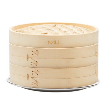 MIU 10” 2-Tier Bamboo Steamer Basket - Costco Wholesale