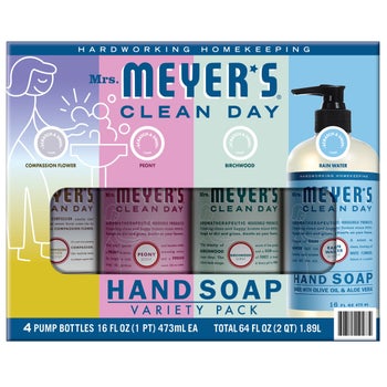 Mrs. Meyer's Hand Soap Clean Day Assortment, 16 fl oz, 4-pack
