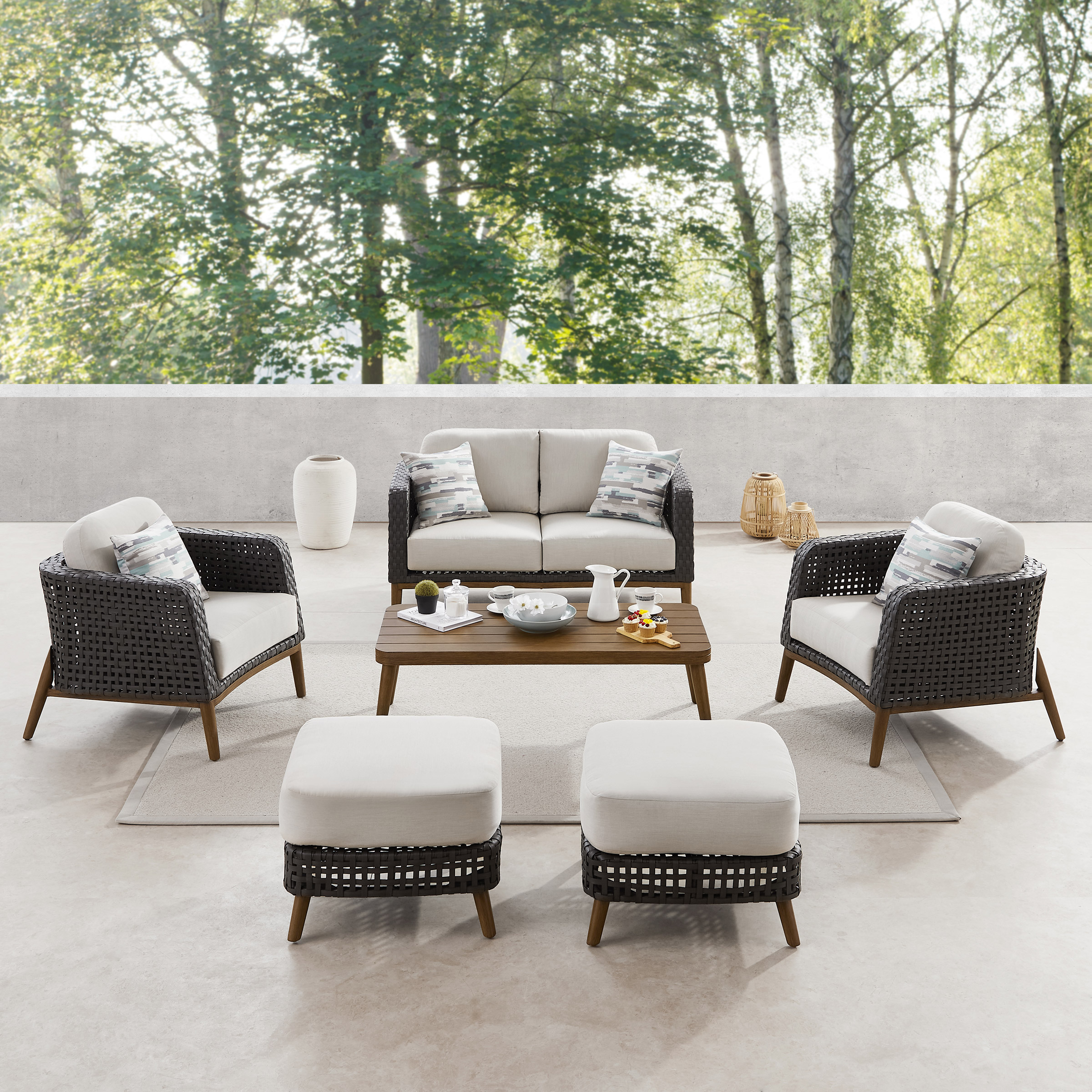 Mondello 6piece Patio Conversation Set Costco