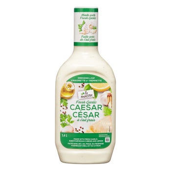 costco caesar dressing La Maison Fresh Garlic Dressing, 1.4 L Earthbound Farms Caesar Salad Kit
