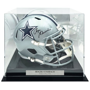 Roger Staubach Autographed Dallas Cowboys Silver Full Size Speed