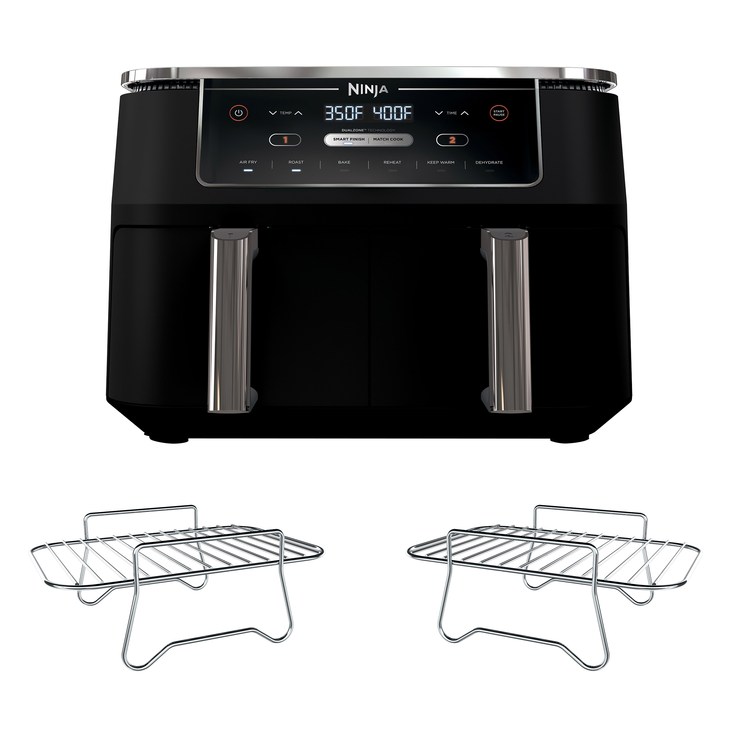 Ninja Foodi 6-in-1 10-qt. XL 2-Basket Air Fryer With DualZone ...