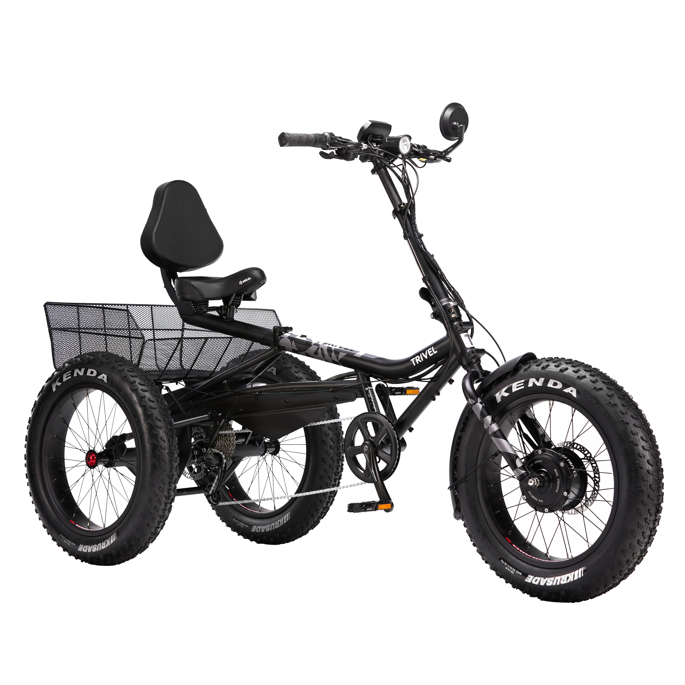 Trivel Tricycle à assistance électrique Pneu surdimensionné EAzteca