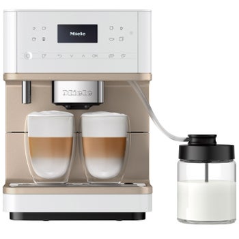 Miele CM6360 Milk Perfection Countertop Coffee Machine, White Lotus