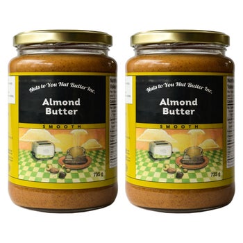 Nuts To You Nut Butter Smooth Almond Butter, 2 × 735 g
