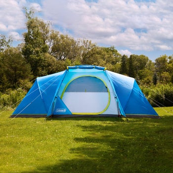 Tente Coleman Skylodge 8 Personnes – Bleue, Double Toit, Montage Instantané Et Facile