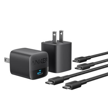 Anker 30W Charger with USB-C to USB-C Cable, 2-pack