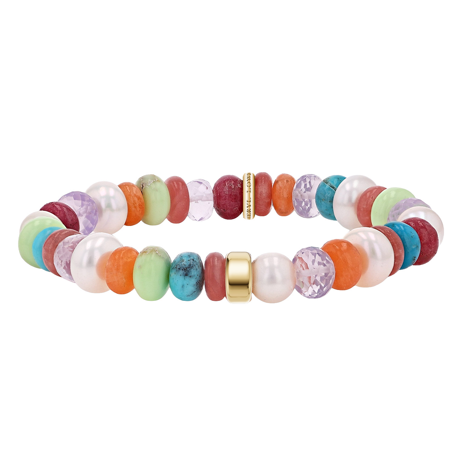 Sheryl Lowe California Days Mixed Beaded Bracelet with 14kt Gold