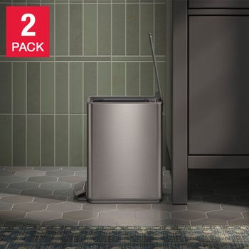 Kohler 6L Step Trash Can, 2-pack, Stainless Steel from Costco