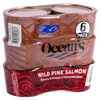 Ocean's Wild Pink Salmon, 6 × 213 g