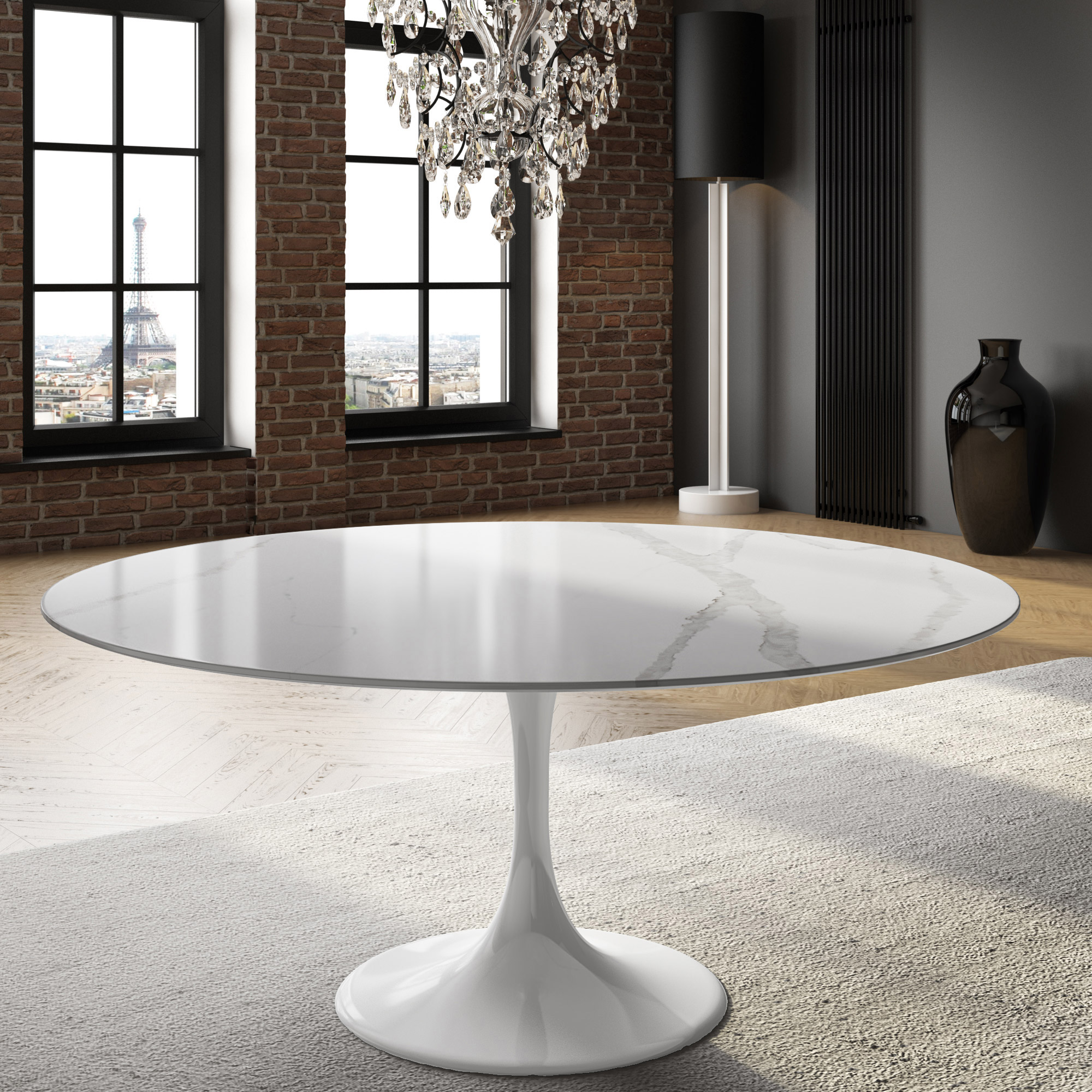 Orchid 52" Round Quartz Dining Table | Costco
