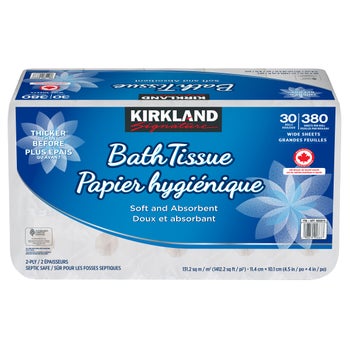 Papier Toilette Kirkland Signature 30 Rouleaux - 2 Plis - Ultra Doux