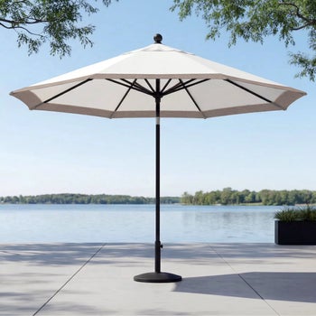 Sunvilla 11' Border Stripe Market Umbrella | Costco
