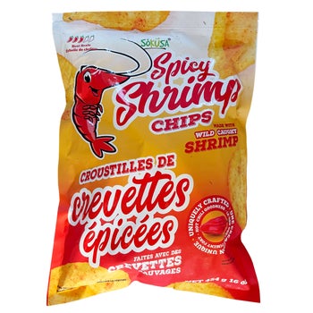 SoKusa Spicy Shrimp Chips, 454 g