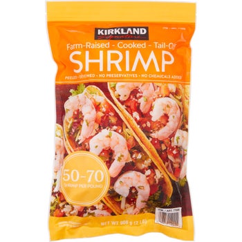 Kirkland Signature Farm-Raised Cooked Shrimp, Tail-Off, 50